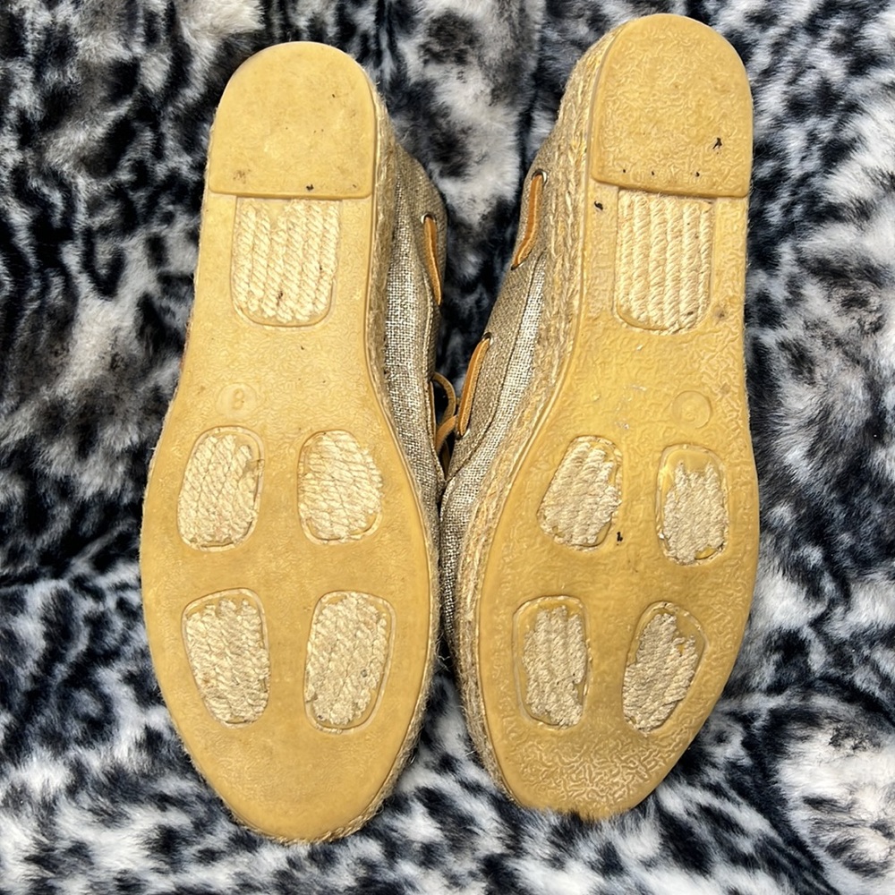 Tory Burch Natural Canvas Espadrille with Tan Leather Laces - Picture 6 of 12